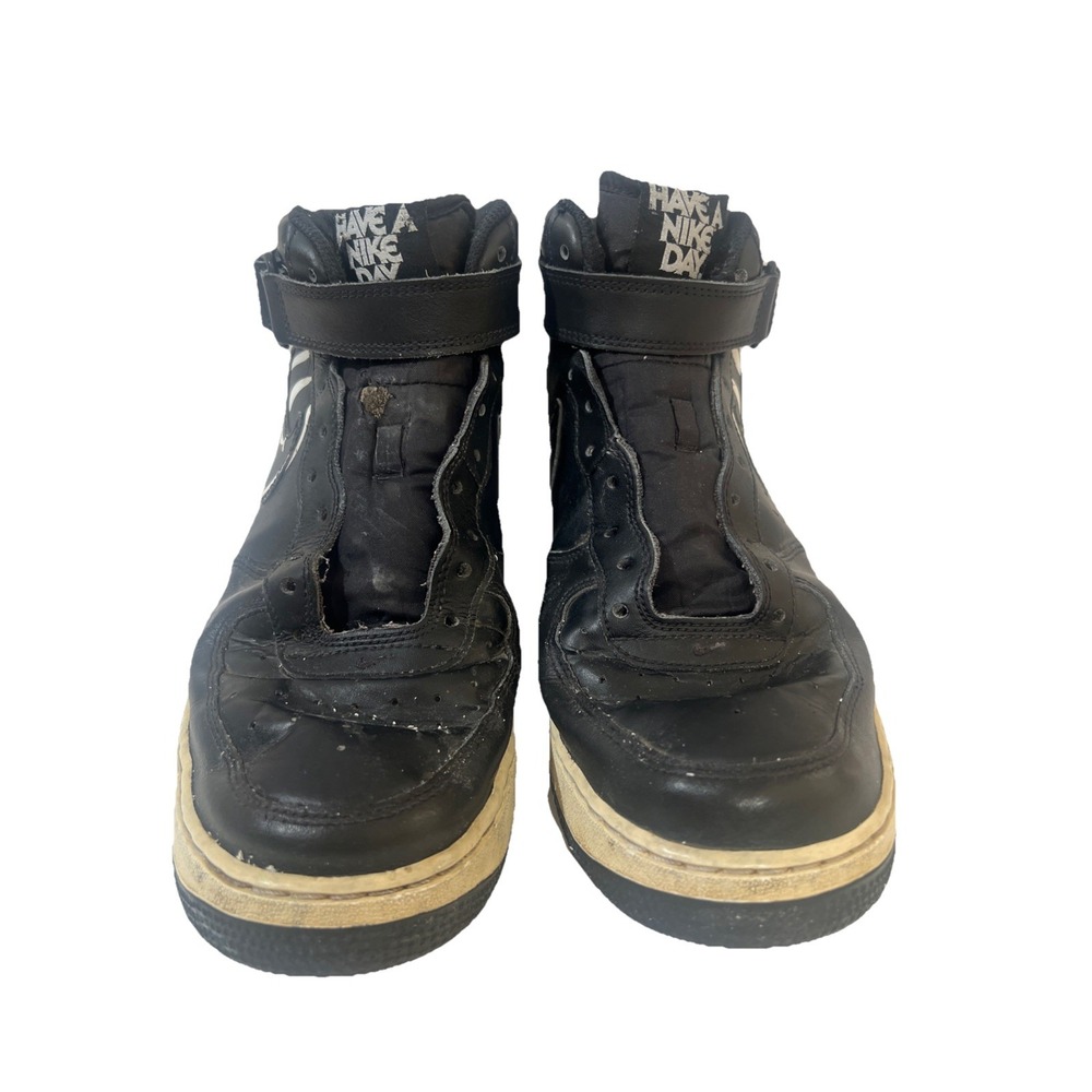 Rare Nike Air Force 1 Mid Have‎ Nike Day AO2444-001 Men Sz 12 Black Smiley Shoes